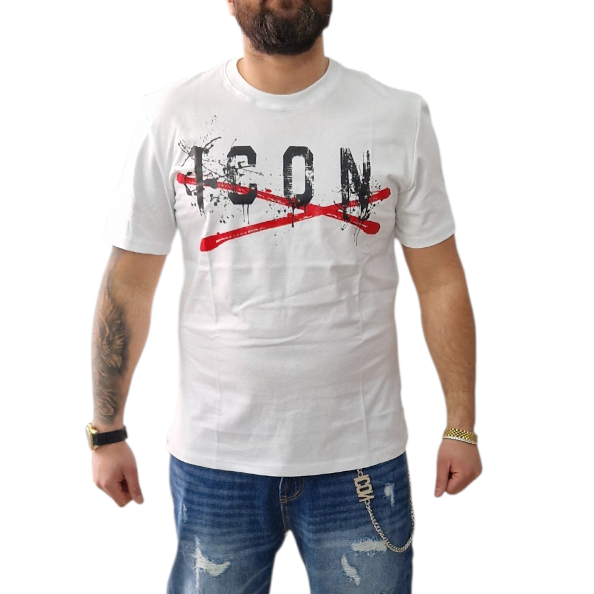 T sbirt logo x rosso fondo bianca