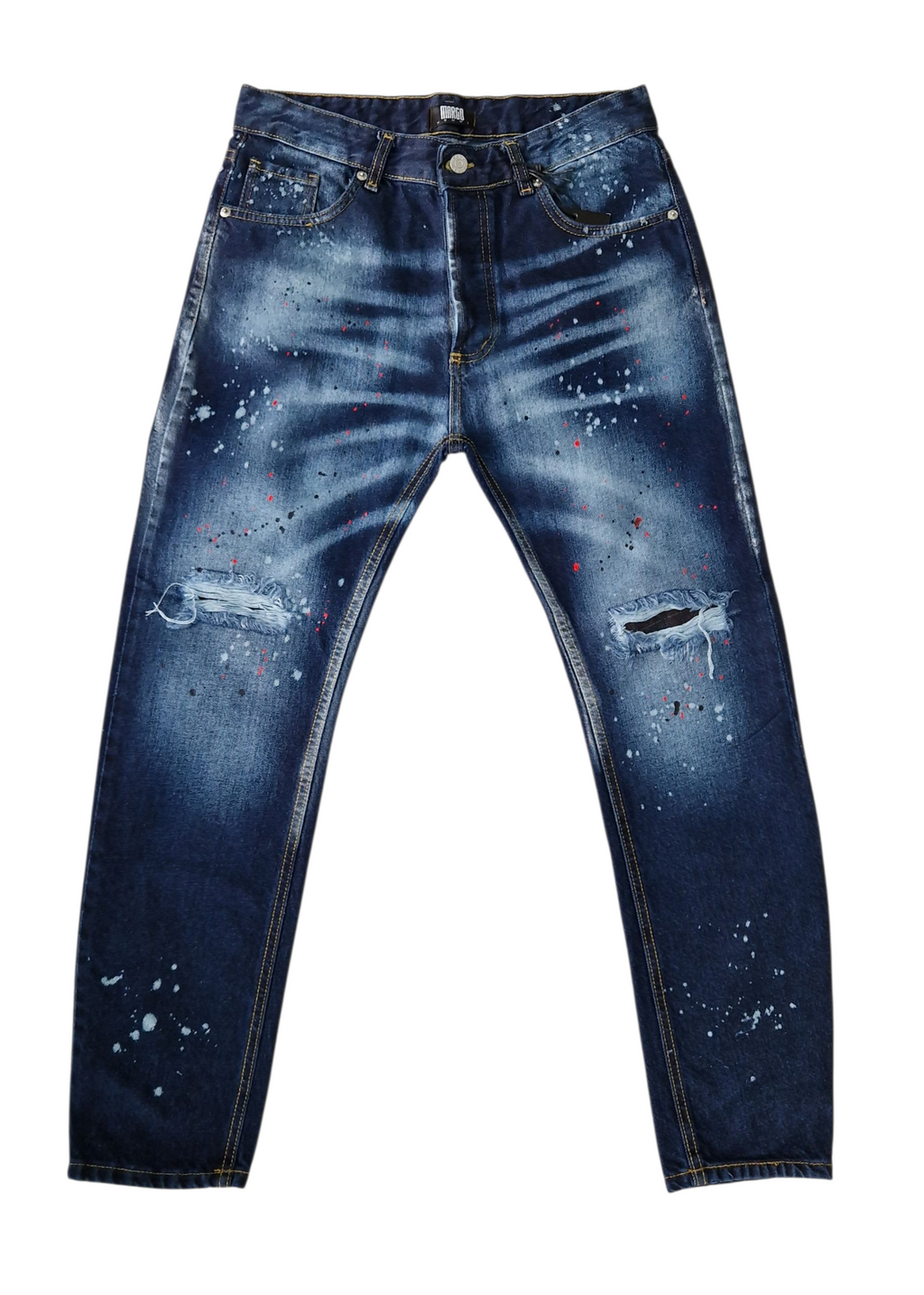 Jeans Drop Season Stampa Schizzi – Denim Streetwear Uomo