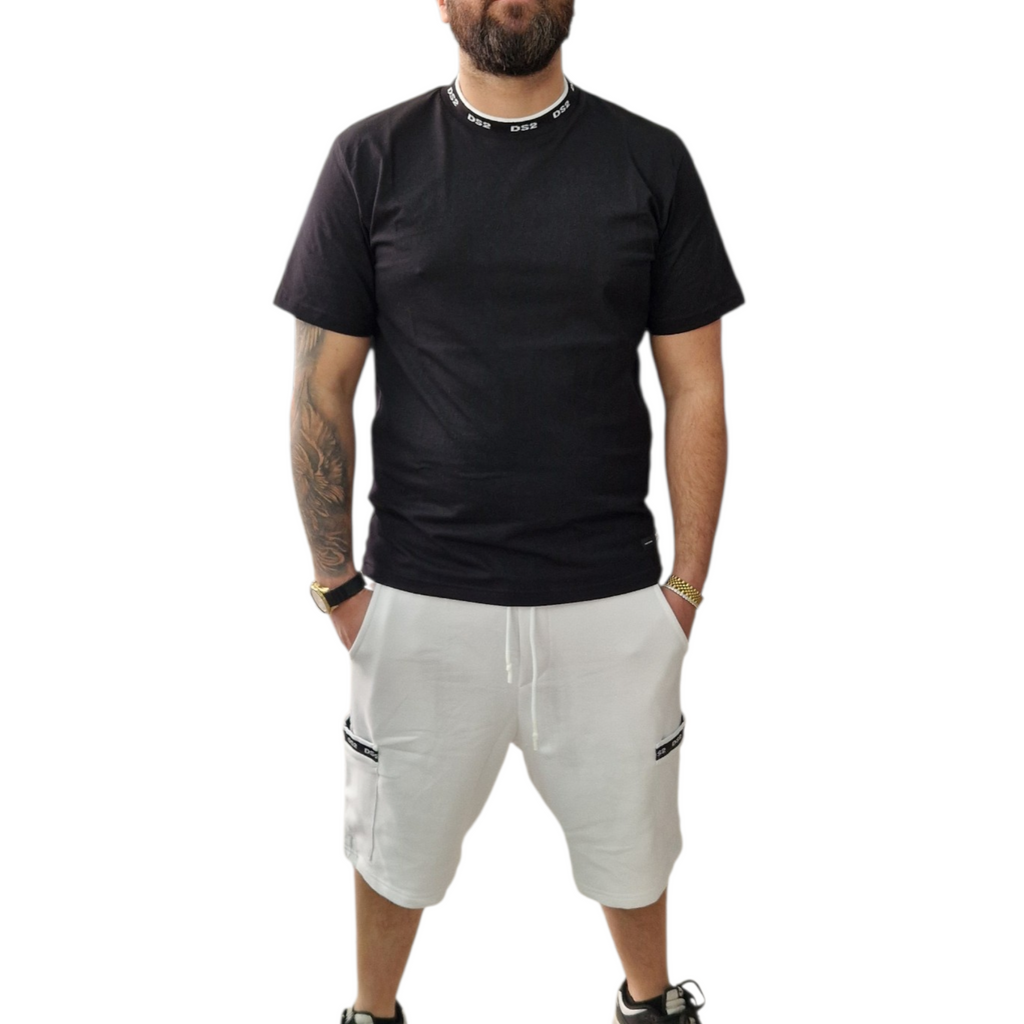 T-Shirt Drop Season DS2 Colletto Coreano – Slim Fit Streetwear Uomo