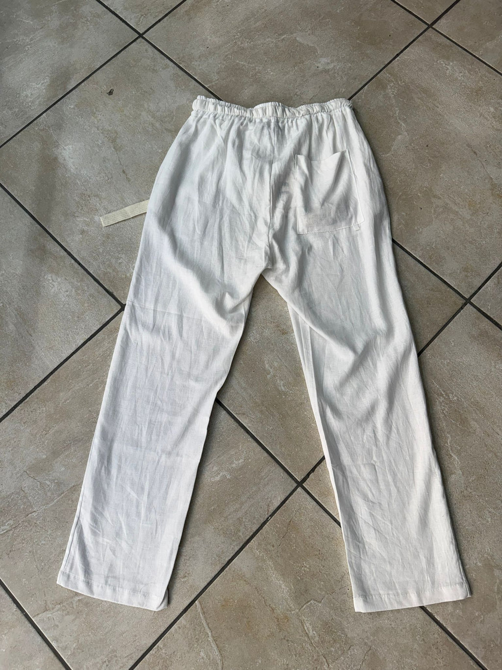 Pantalone Tuta Streetwear Uomo – Bianco e Beige