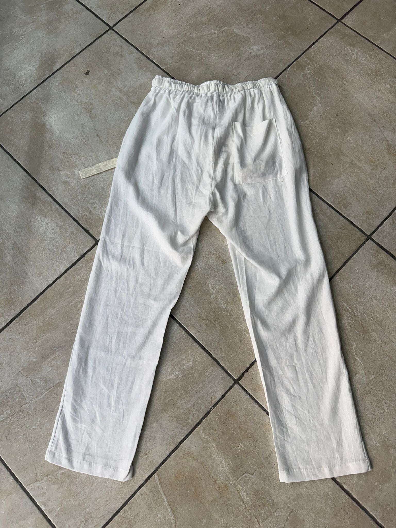 Pantalone Tuta Streetwear Uomo – Bianco e Beige
