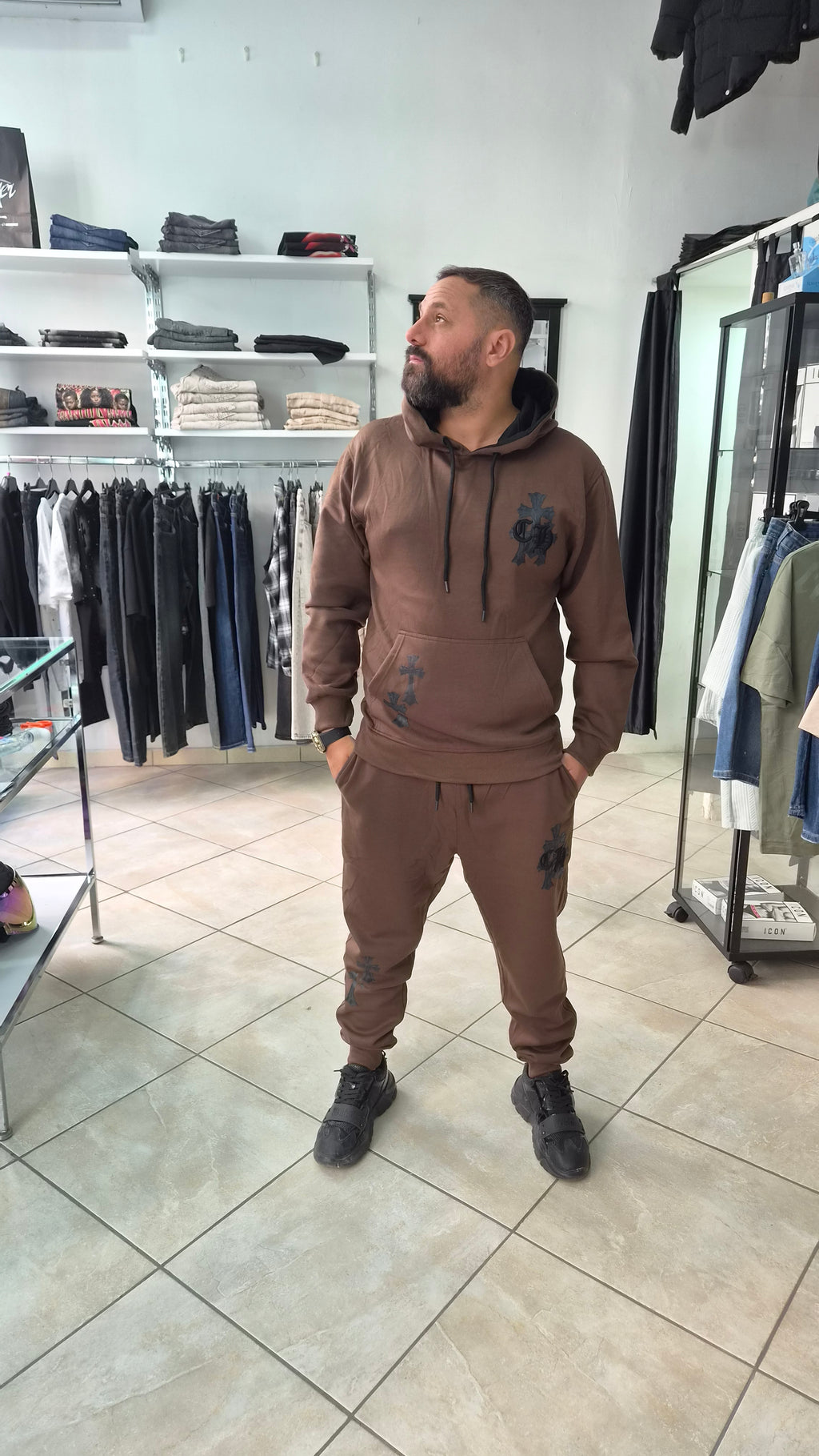 Set tuta marrone