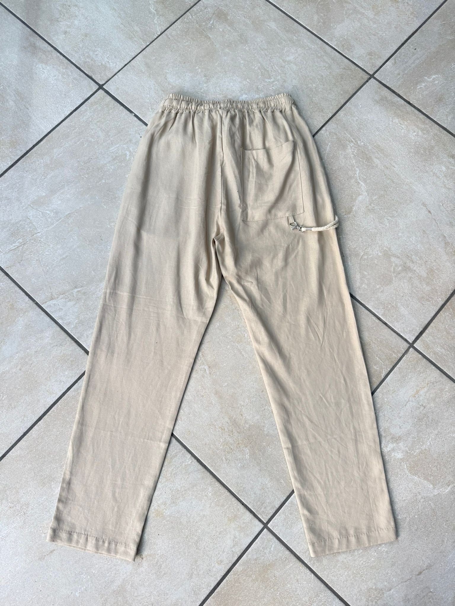 Pantalone Tuta Streetwear Uomo – Bianco e Beige