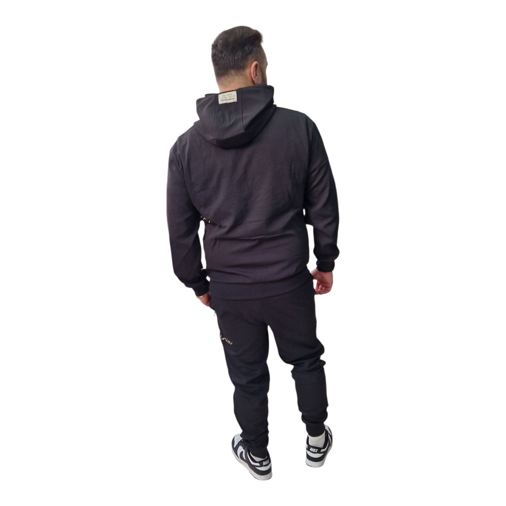 Tuta Completa Paris Streetwear Uomo – Beige Nero Grigio