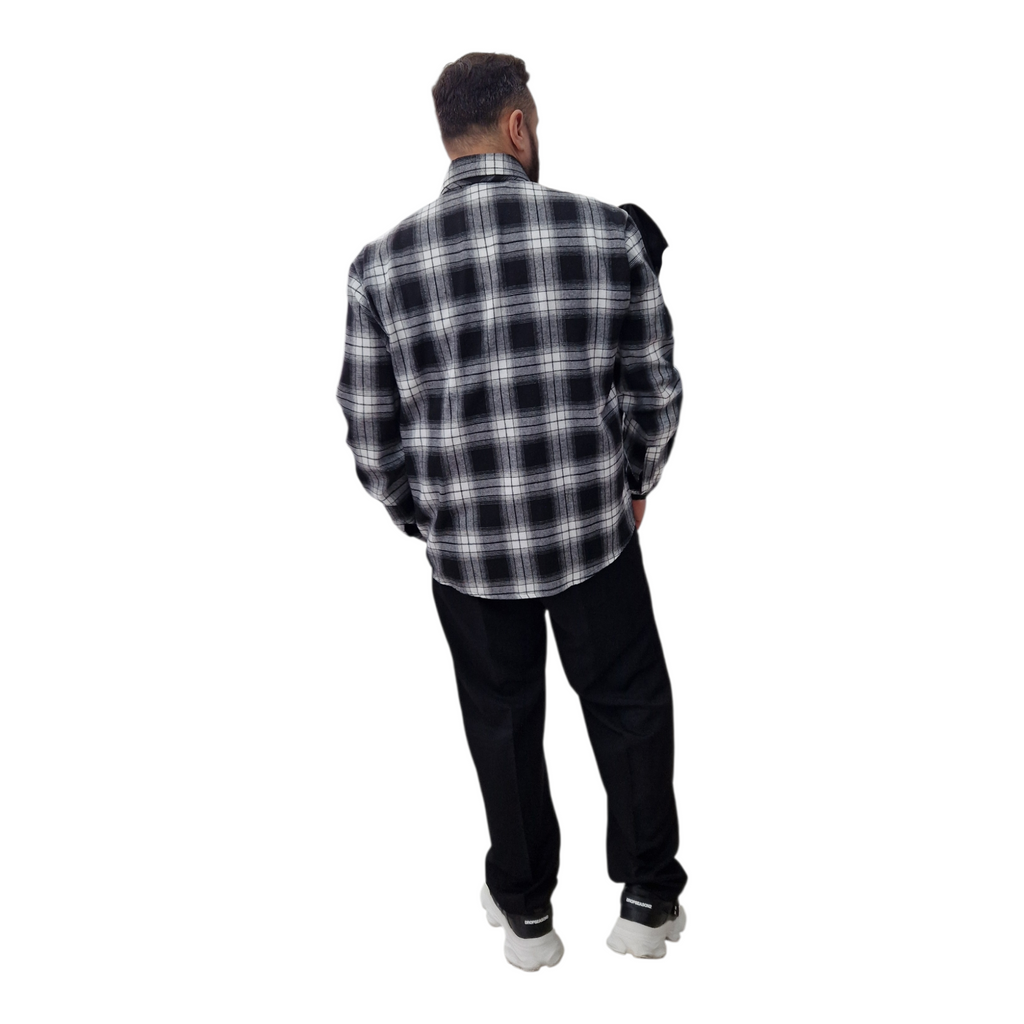 Camicia a Quadri con Cravattino – Stile Urban Chic Uomo