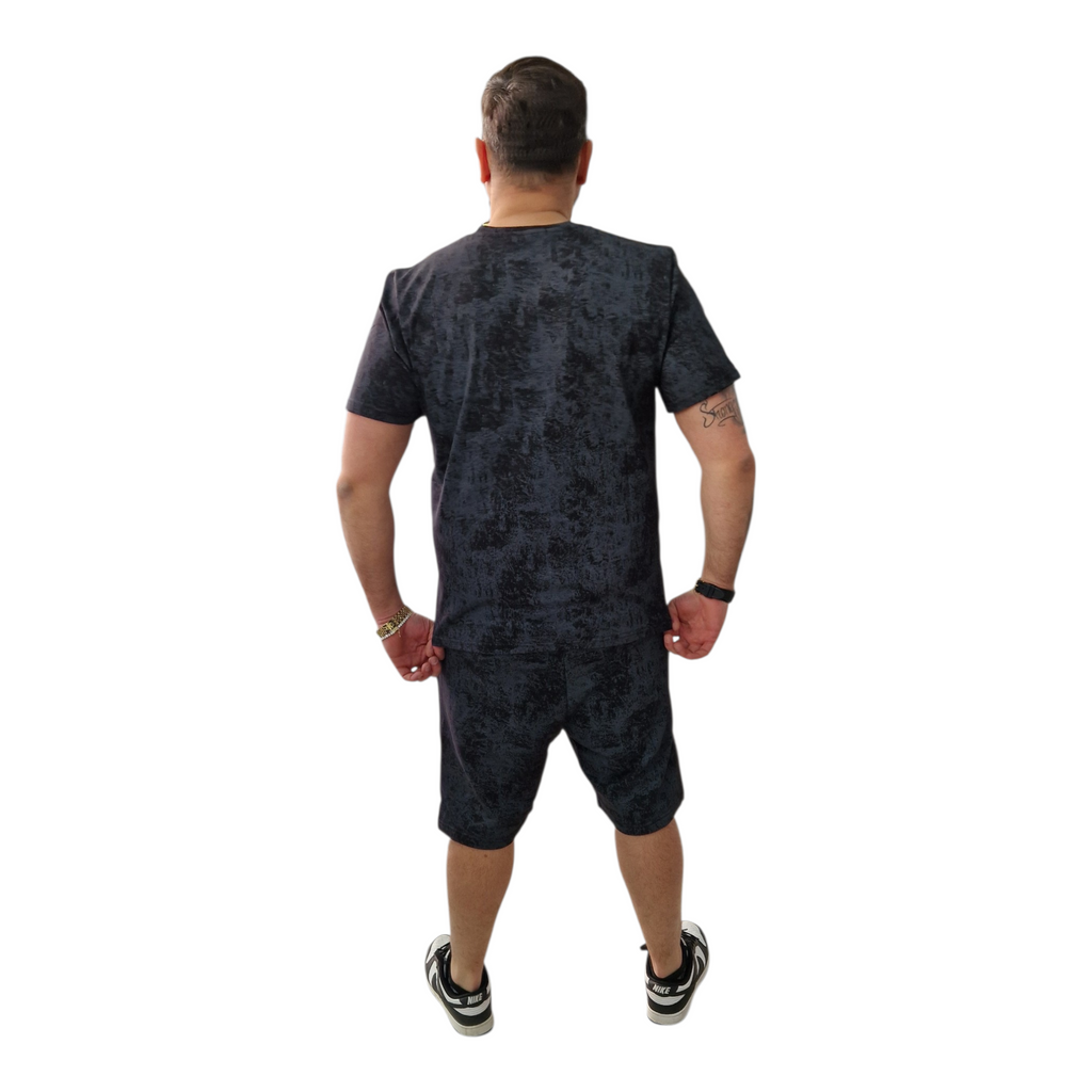 Completo Drop Season DS2 Effetto Marmo – T-Shirt e Bermuda Streetwear