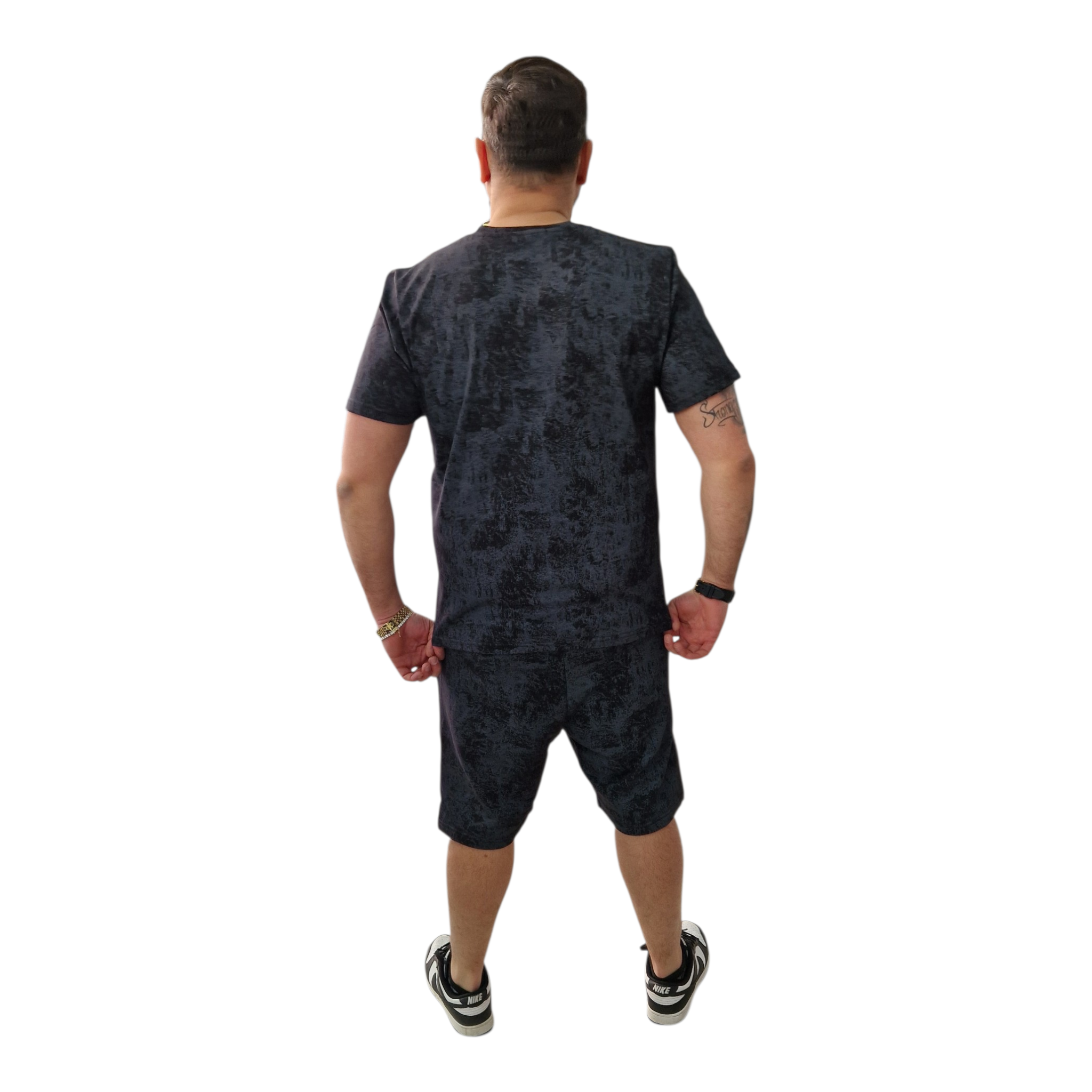 Completo Drop Season DS2 Effetto Marmo – T-Shirt e Bermuda Streetwear